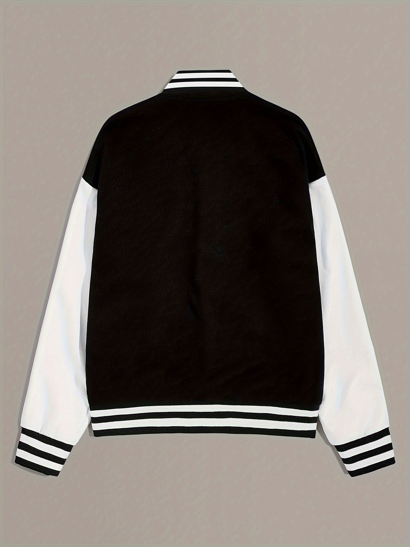 Women’s Casual Oversized Varsity Bomber Jacket