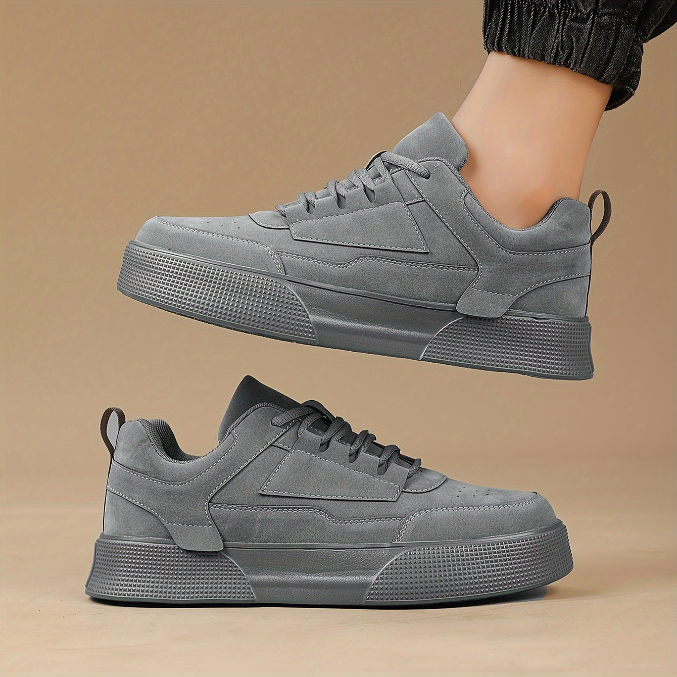 Men’s Chunky Sole Lace Up Street Sneakers