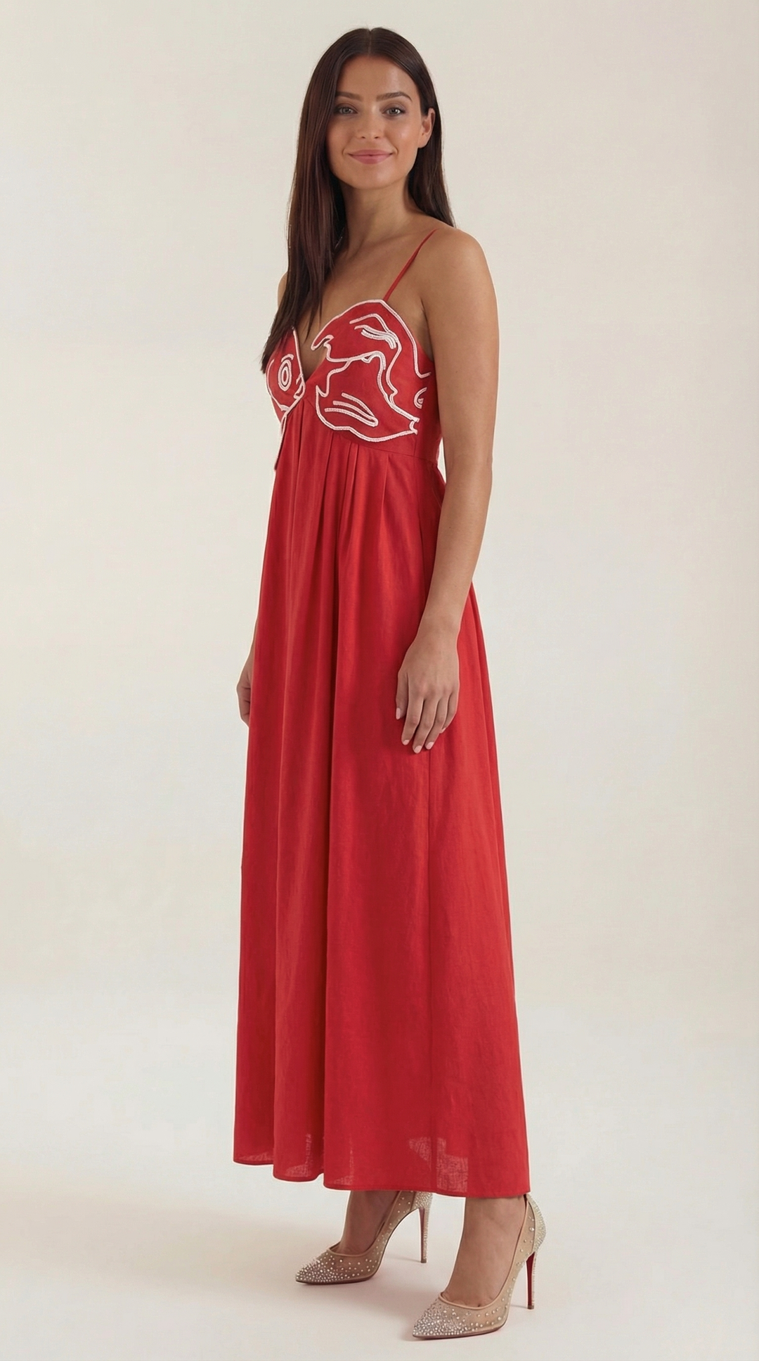 Embroidered Maxi Dress