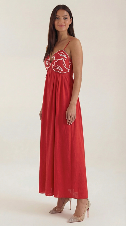 Embroidered Maxi Dress