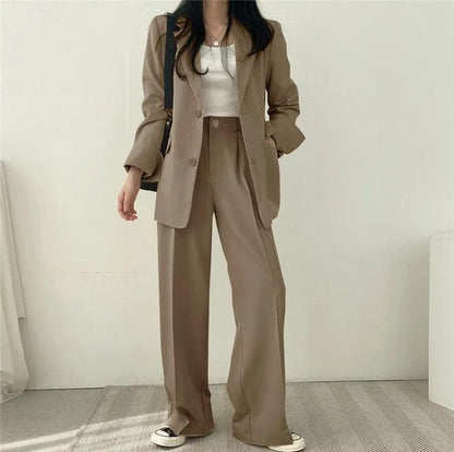Tailored Long Blazer Pants Set