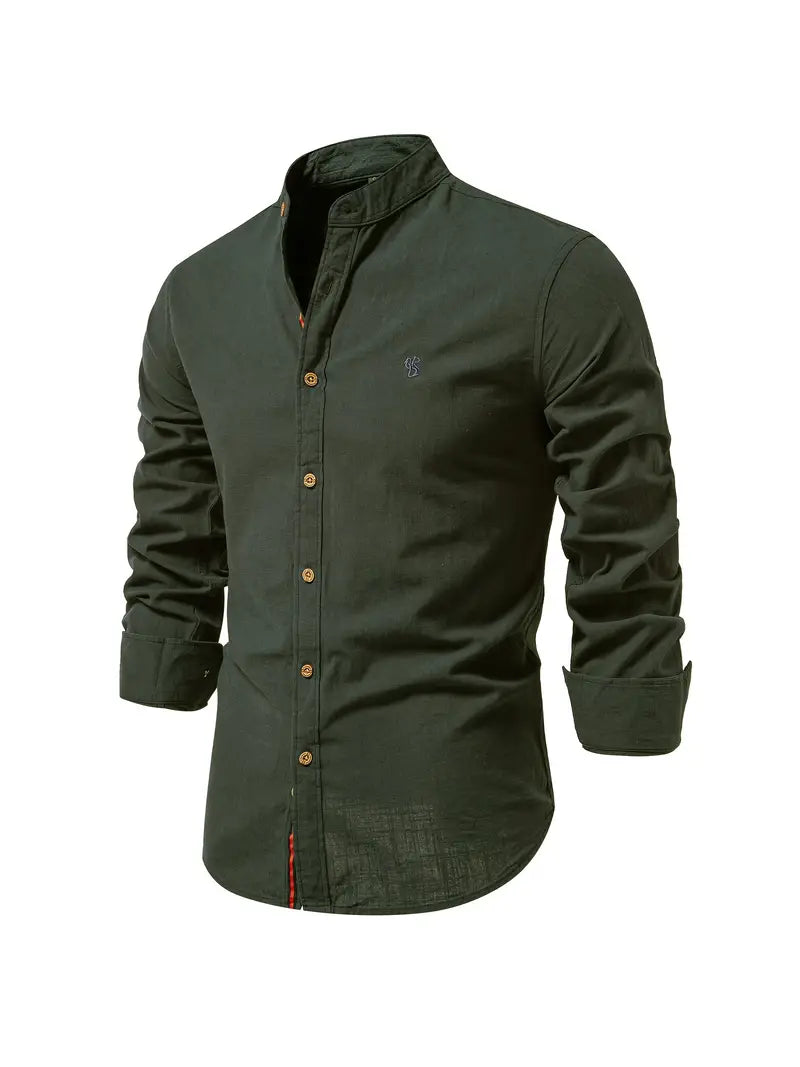 Men’s Spring Casual Button Shirt