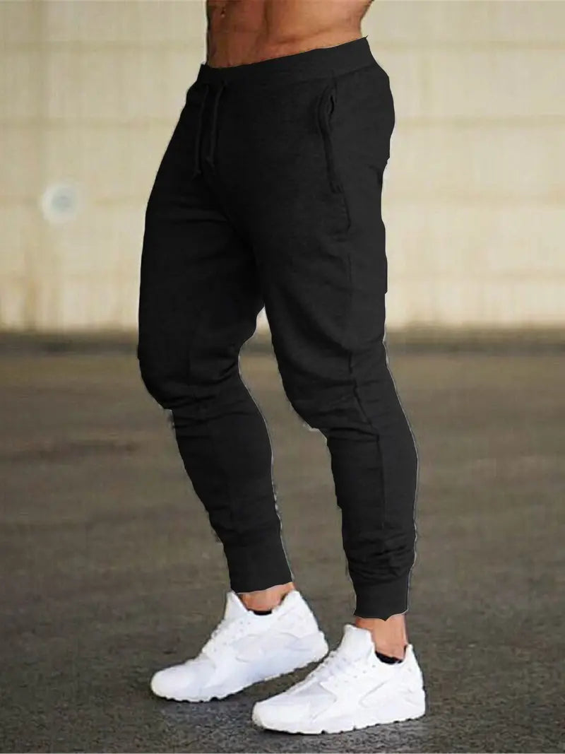 Men Casual Drawstring Elastic Waist Pants