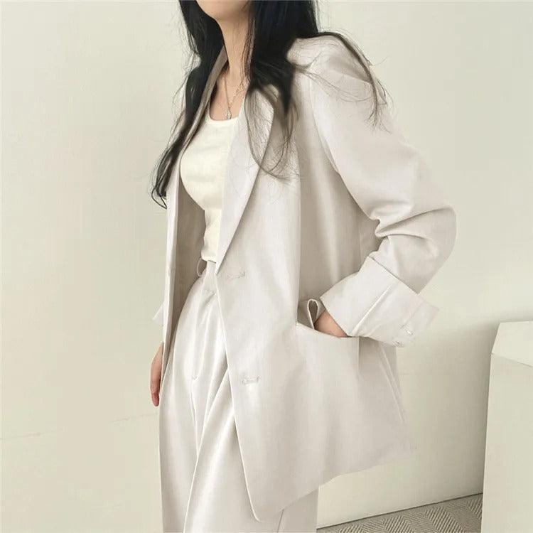 Tailored Long Blazer Pants Set