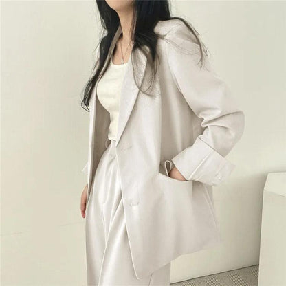 Tailored Long Blazer Pants Set