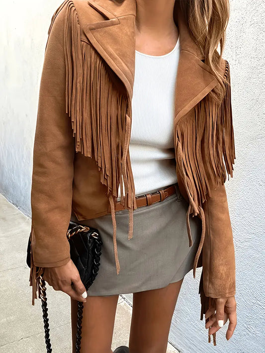 Women’s Stylish Fringe Detail Short Jacket