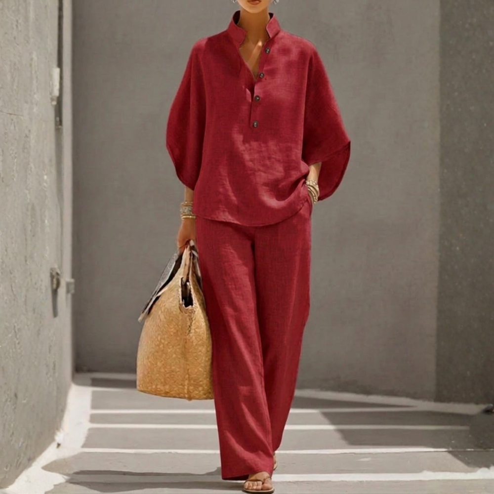 BIANCA | COTTON BAT-SLEEVE SET
