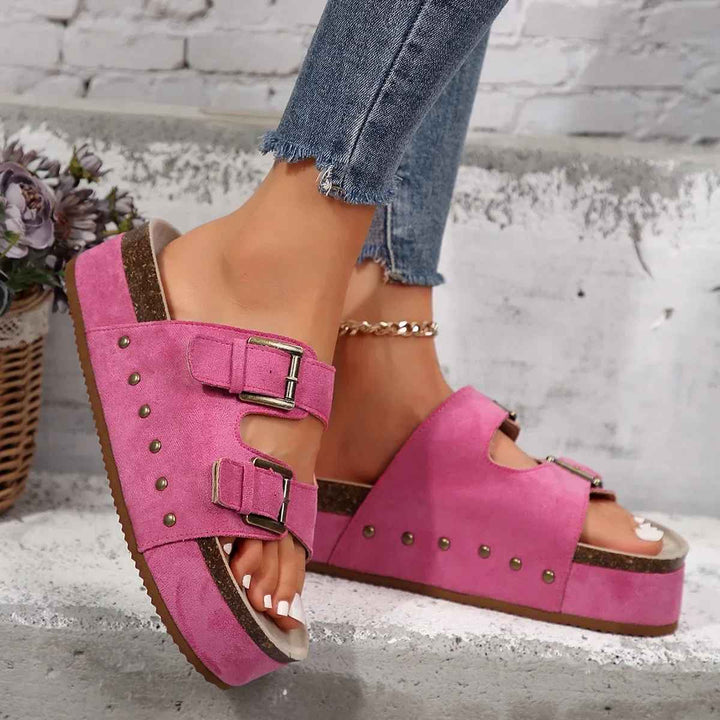 Roman Style Platform Slide Sandals