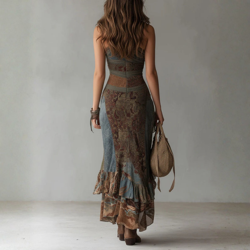 ROSSETA | ETHNIC ONE-SHOULDER DRESS