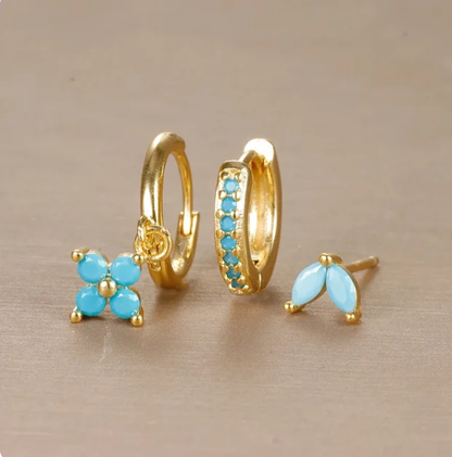 Mixed Stud Hoop Set