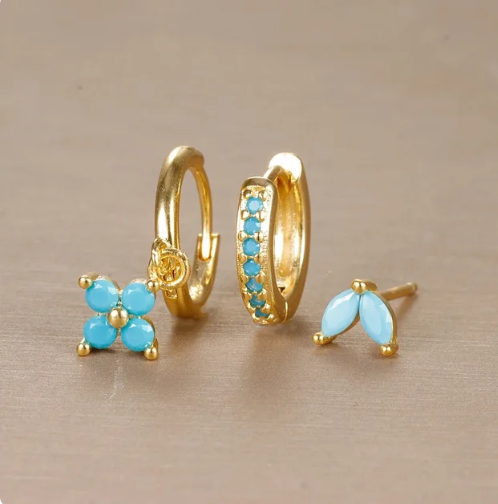 Mixed Stud Hoop Set