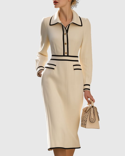 Aderyn | Vestido midi a medida con detalles de botones
