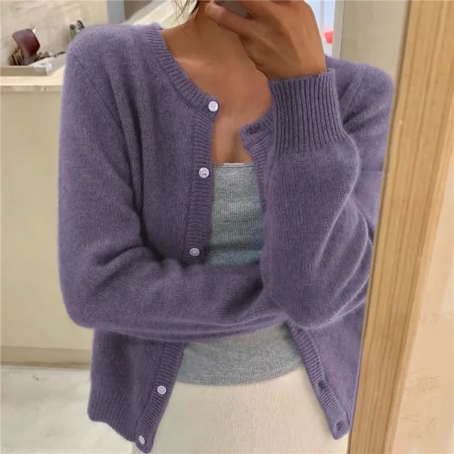 Women’s Winter Casual Long Sleeve Button Cardigan
