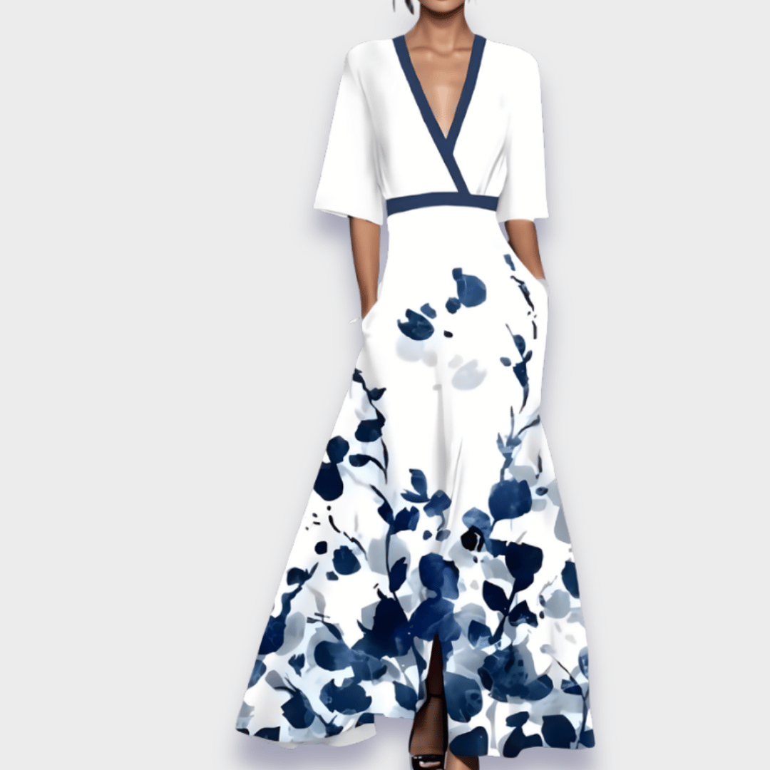 Elegant Floral A-Line Dress