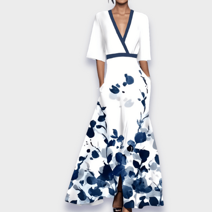 Elegant Floral A-Line Dress