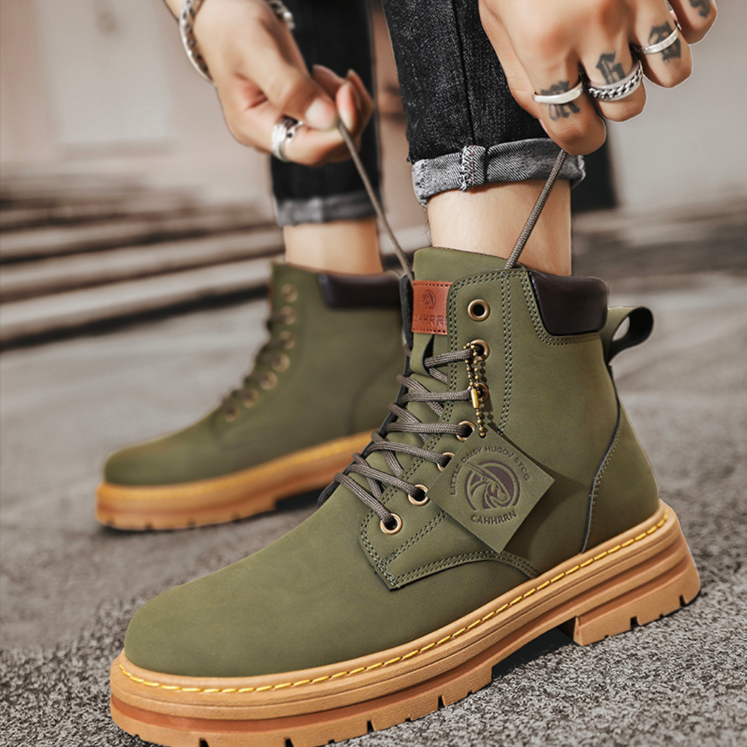 Heavy Duty Ankle Lace Up Boots For Men