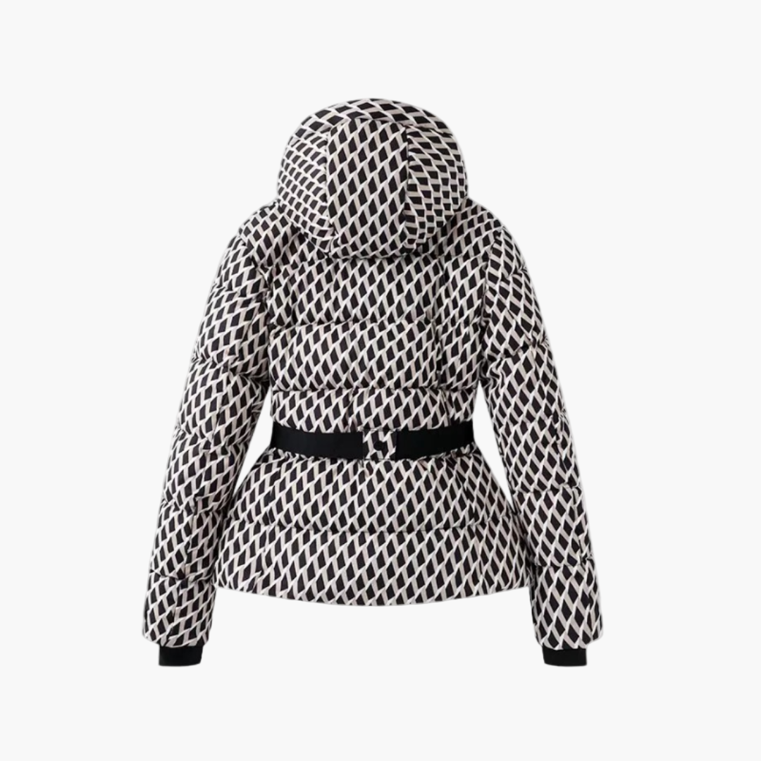 Women’s Quilted Belted Winter Hooded Coat