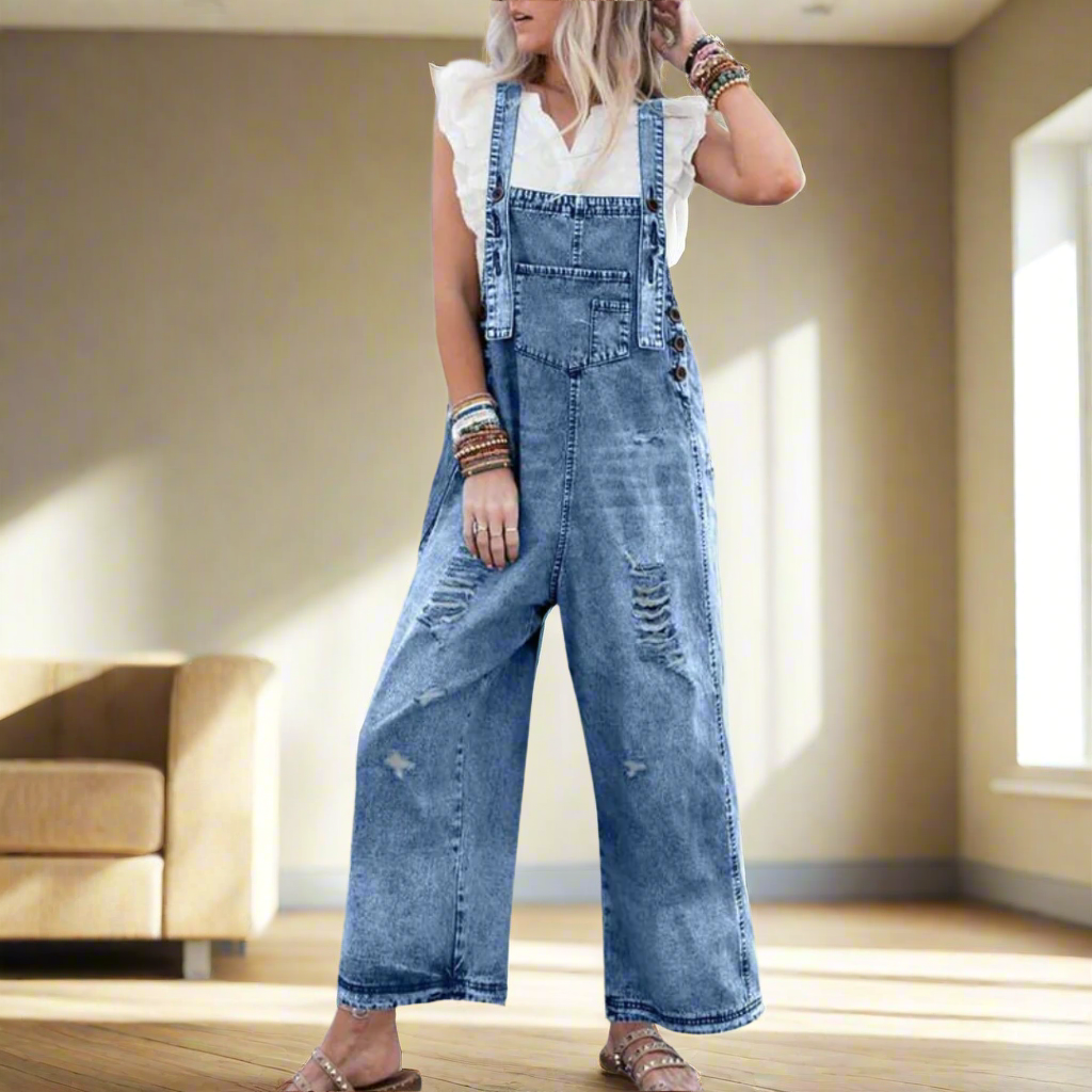 Vintage Wash Adjustable Jumpsuit