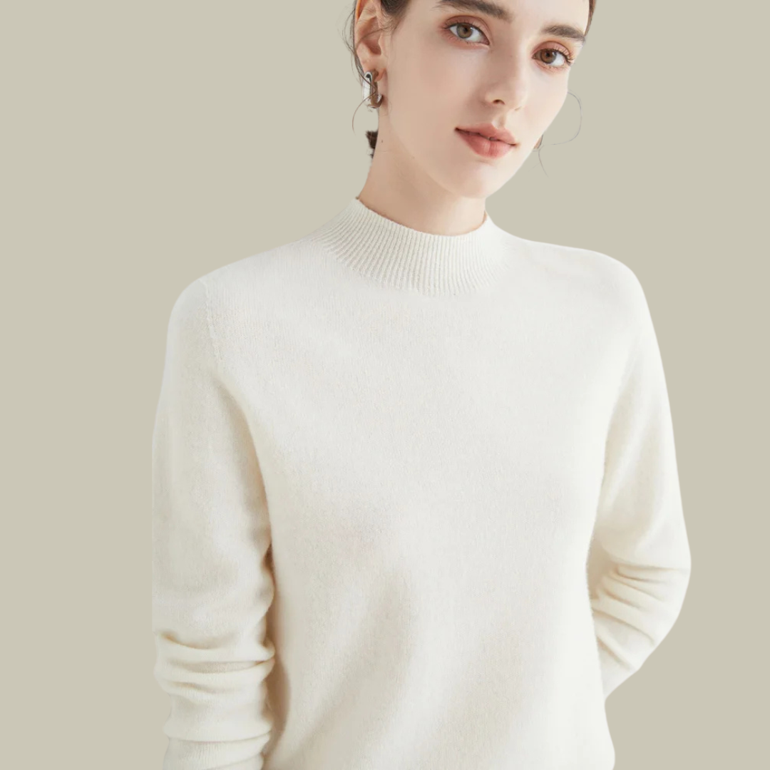 Women’s High Neck Slim Fit Merino Wool Sweaters