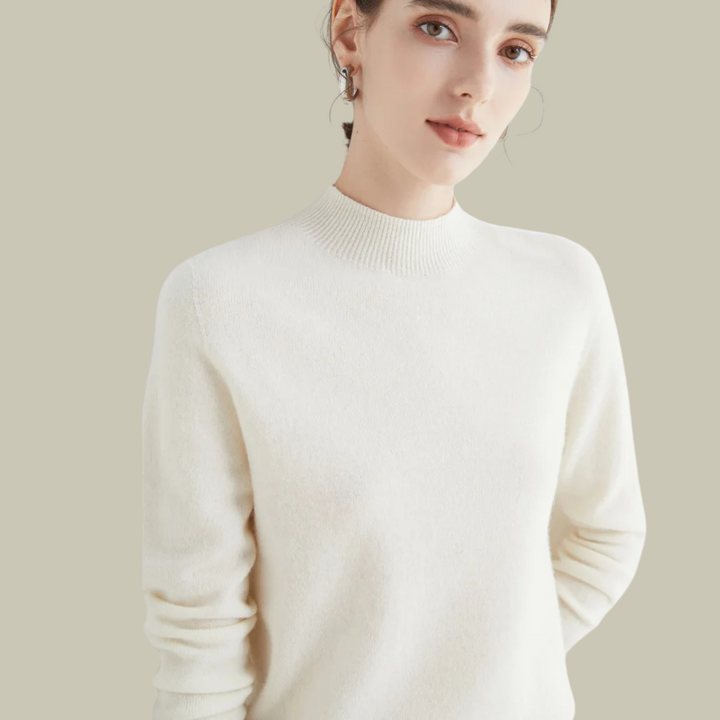 Women’s High Neck Slim Fit Merino Wool Sweaters