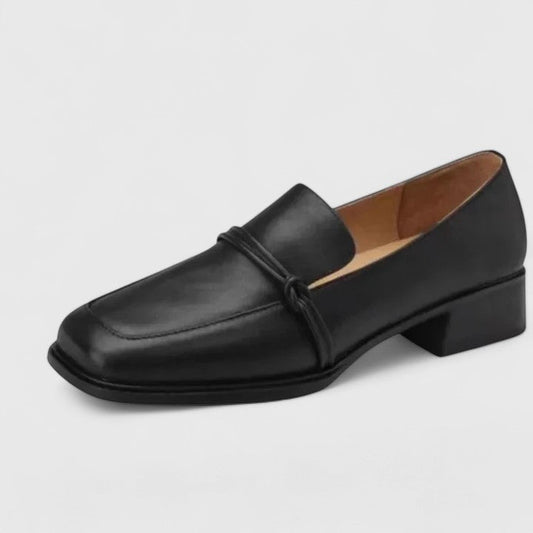 Mocasines Retro Elegantes de Punta Cuadrada