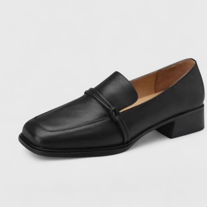 Retro Elegance Square Toe Loafers
