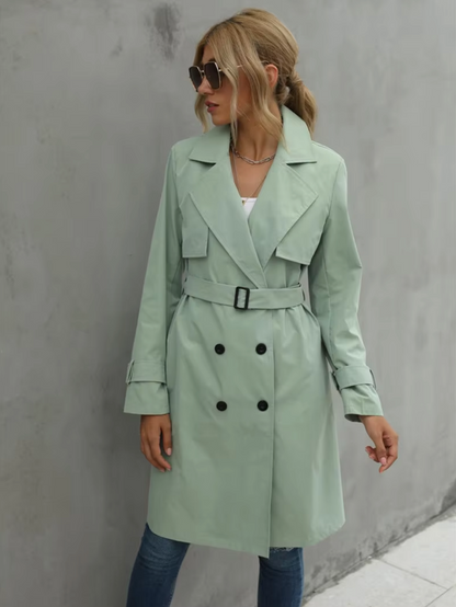 Women’s Double Breasted Belted Trench Coat