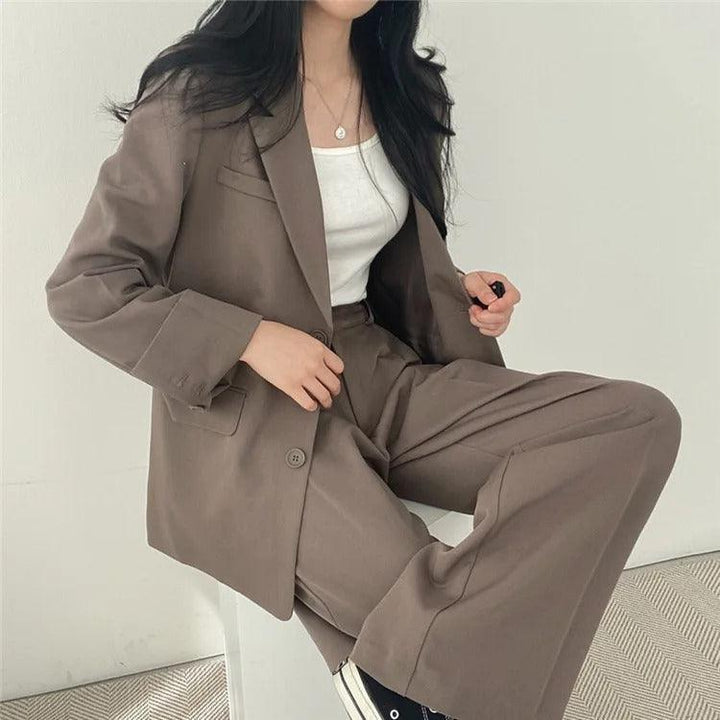 Tailored Long Blazer Pants Set