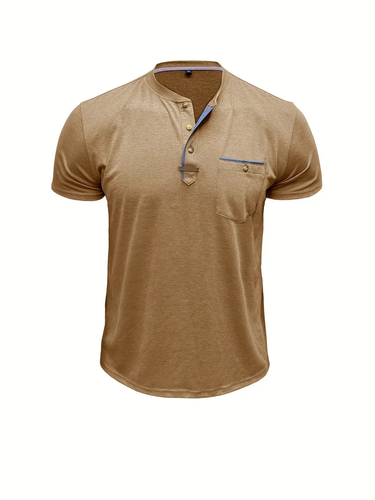 Classic Round Neck Pocket Shirt
