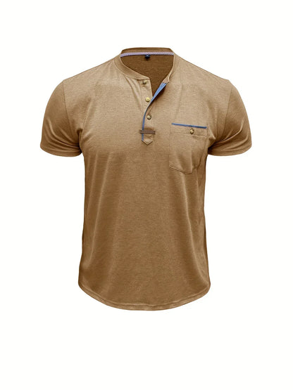 Classic Round Neck Pocket Shirt