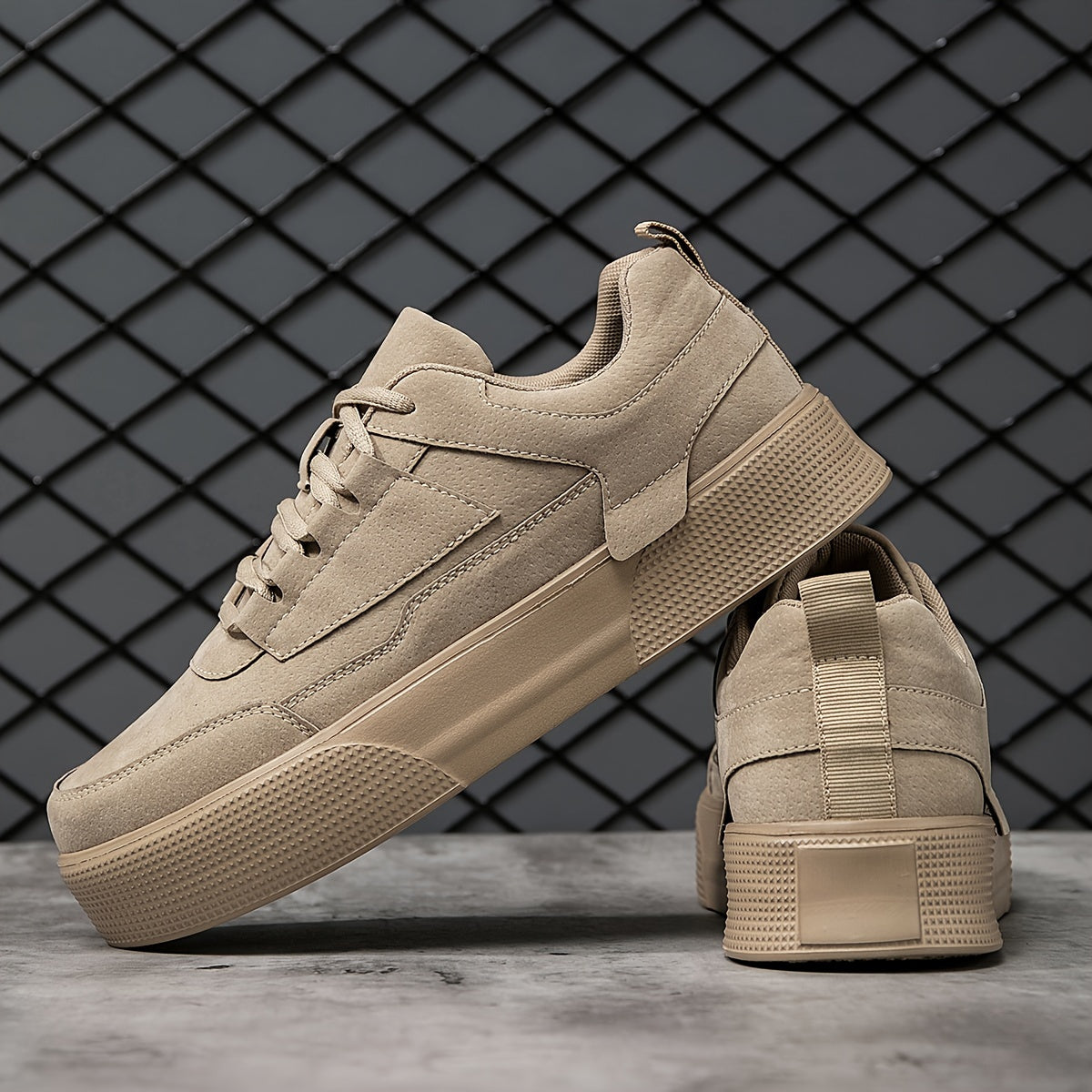 Men’s Chunky Sole Lace Up Street Sneakers