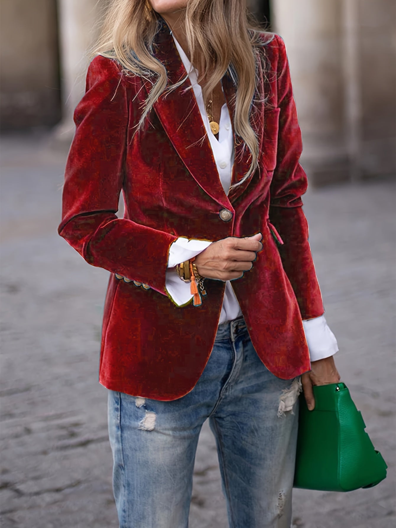Women’s Classic Button-Up Casual Blazer