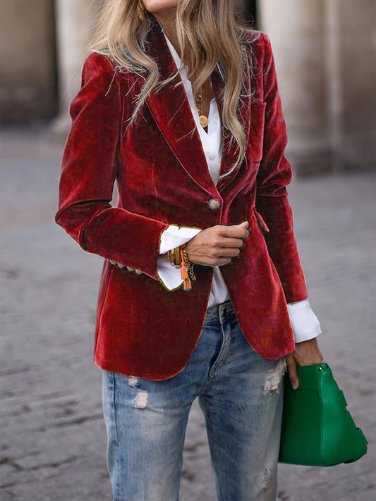 Women’s Classic Button-Up Casual Blazer