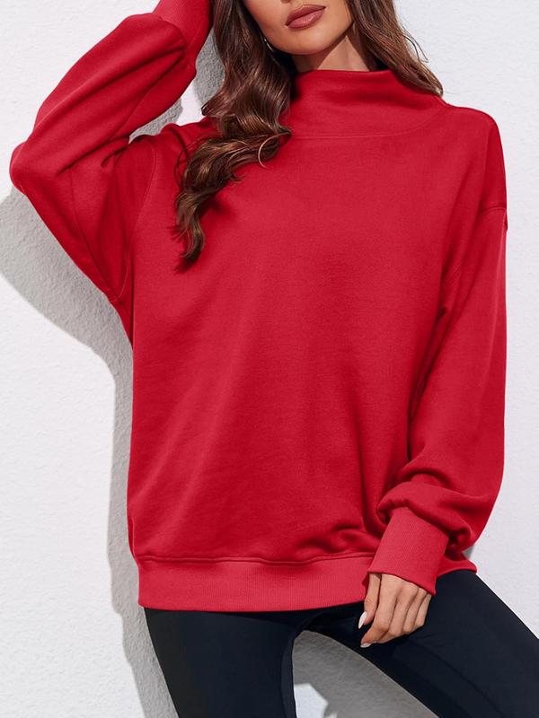 Women's Oversized Turtleneck Sweatshirt Long Sleeve Pullover