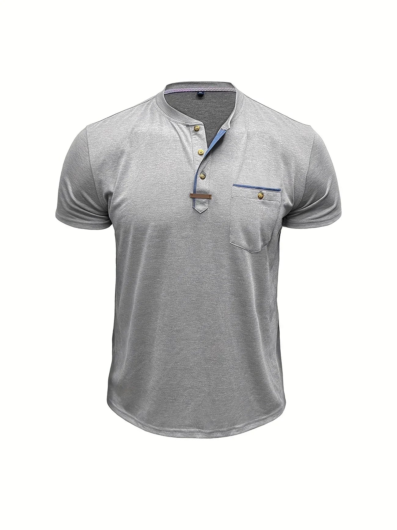 Classic Round Neck Pocket Shirt