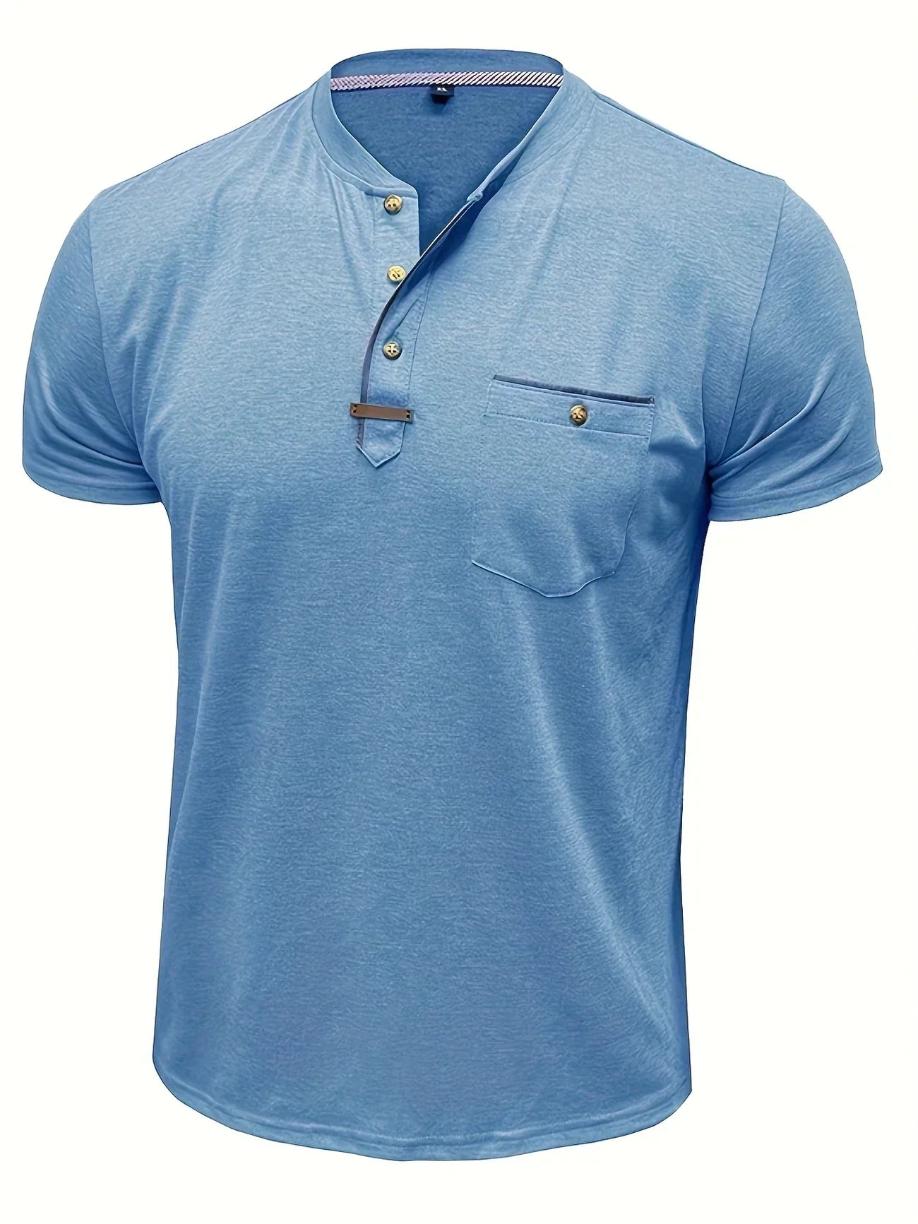 Classic Round Neck Pocket Shirt