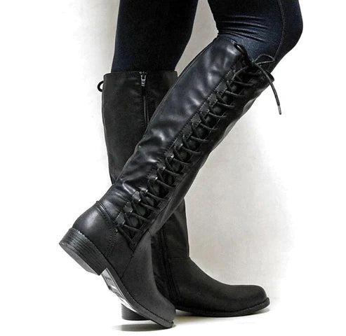 Women’s Knee High Boots With Lace Up