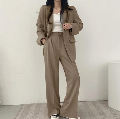 Tailored Long Blazer Pants Set