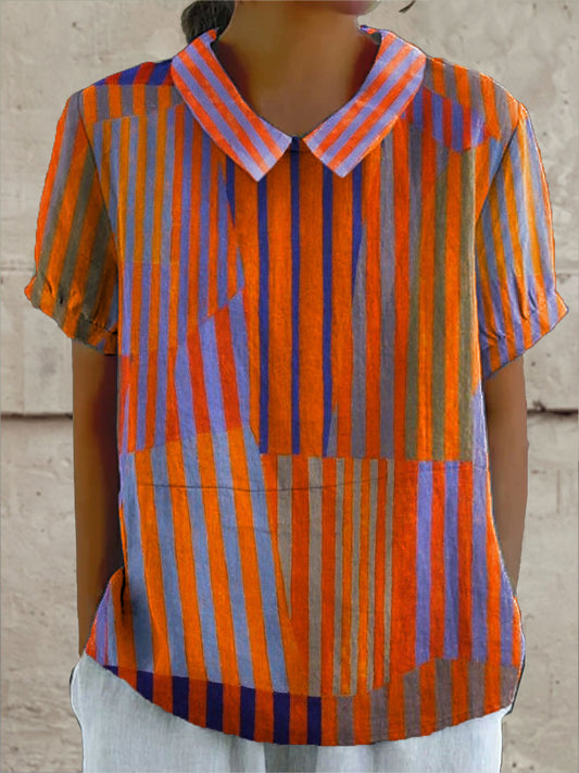 Geometric Striped Shirt