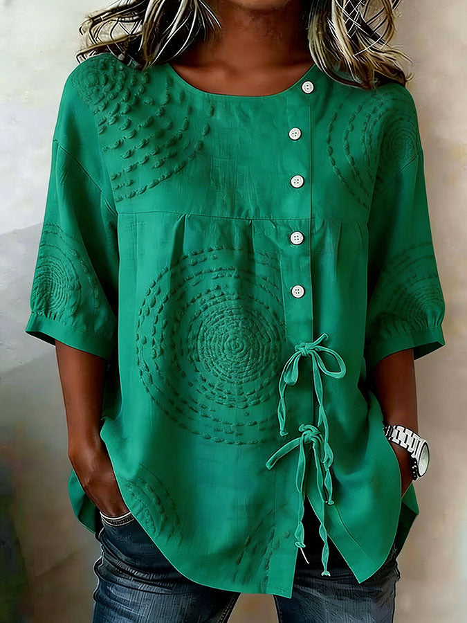 Women'S Floral Art Printed Casual Shirt
