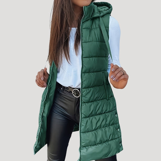 Winter Hooded Puffer Women Vest