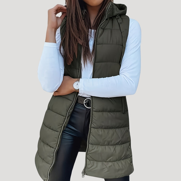 Winter Hooded Puffer Women Vest