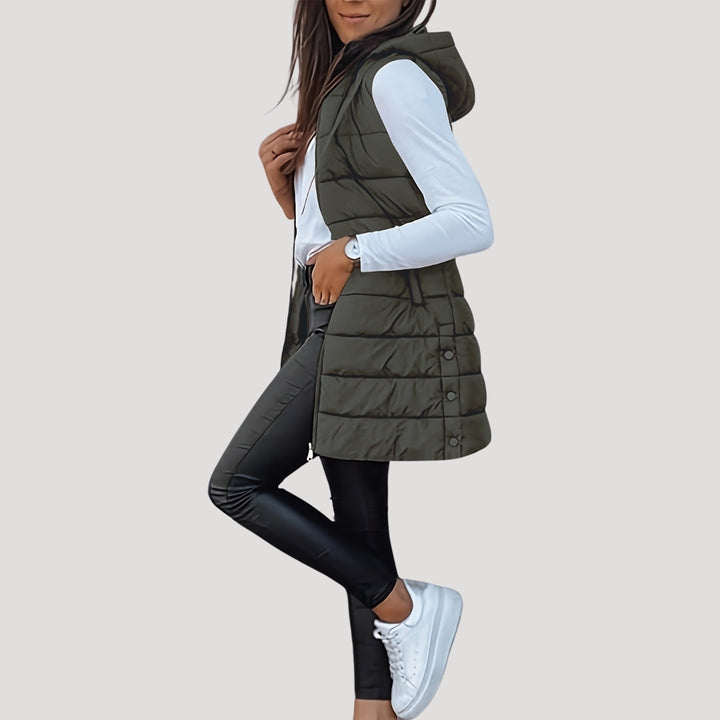 Winter Hooded Puffer Women Vest