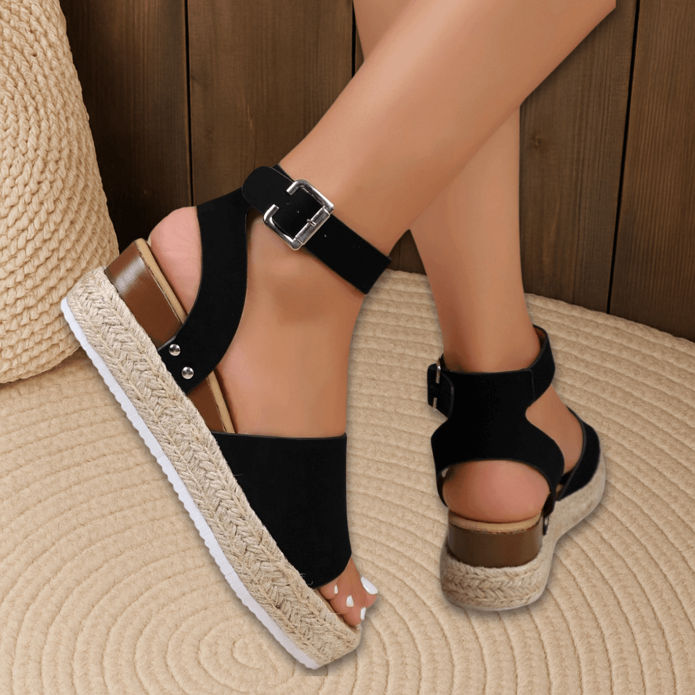 Aurelle Open Toe Espadrille Sandals