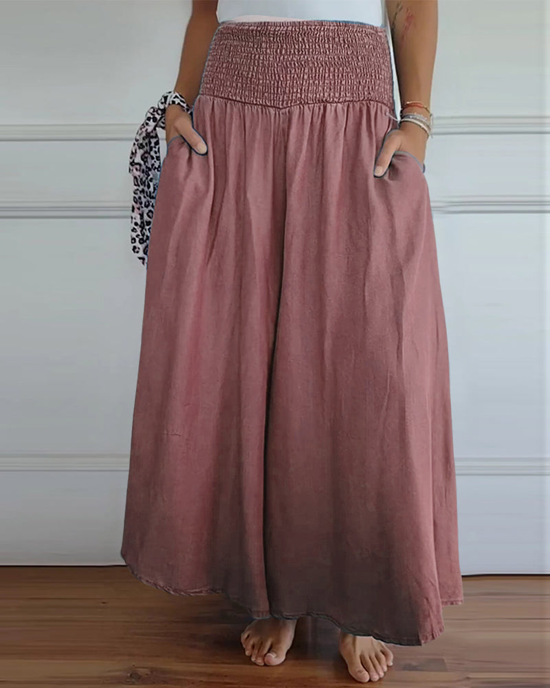 Pantalones cómodos de pierna ancha