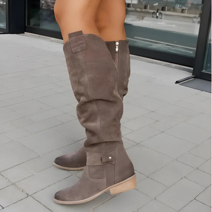 Skyler | Botas altas de ante elegantes