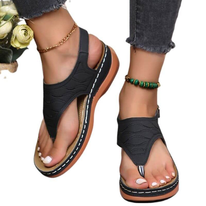Sandalias de cuña bordadas Tuscany para mujer