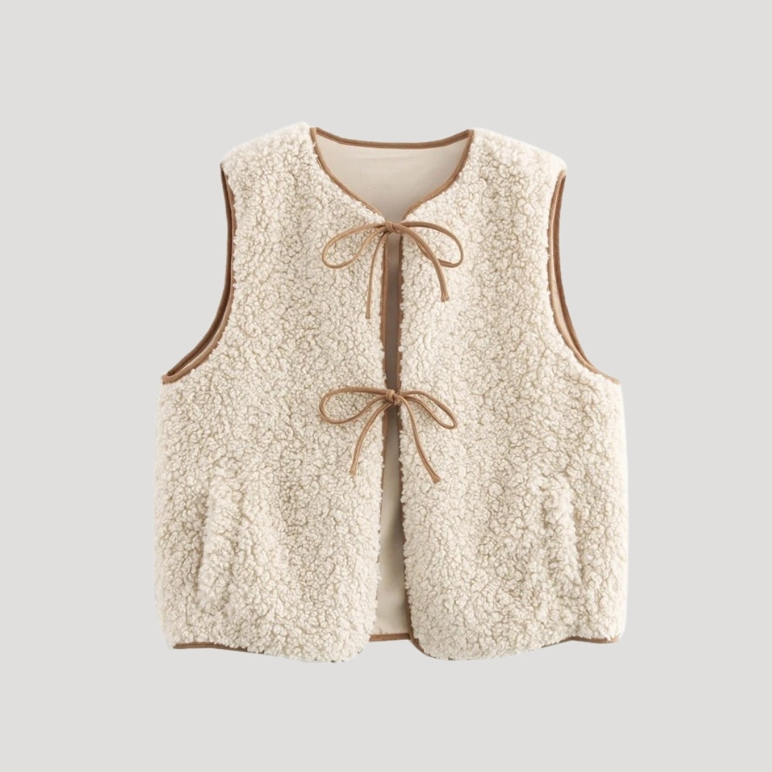Women’s Spring Tie-Front Cozy Vest