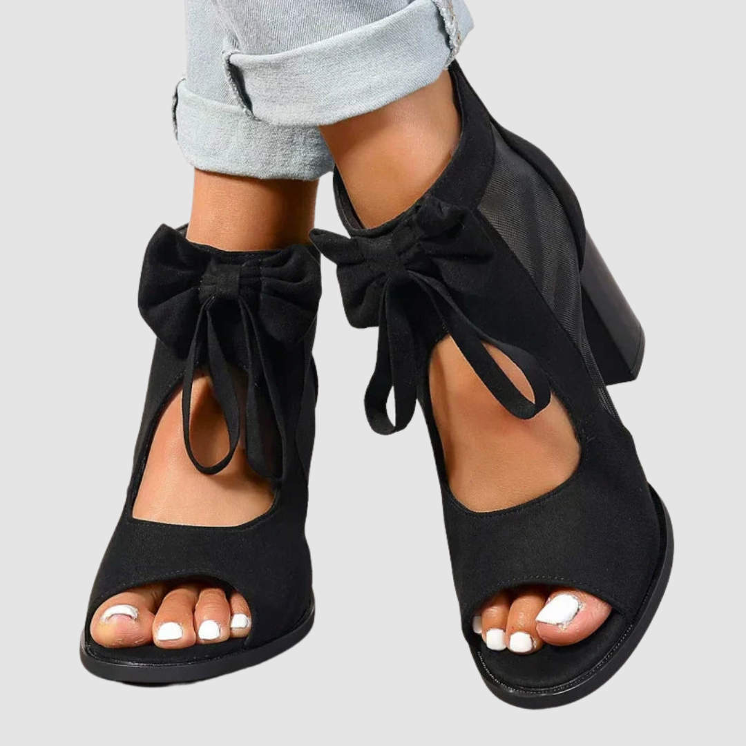 Tacones ortopédicos con adorno de lazo Rebecca™