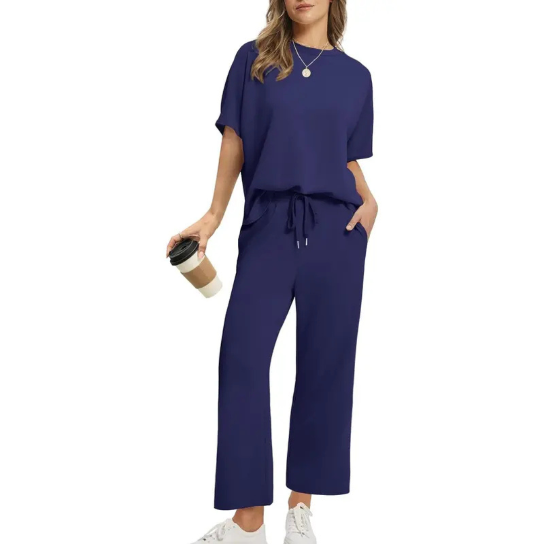 Women's Oversized Cropped Lounge Set